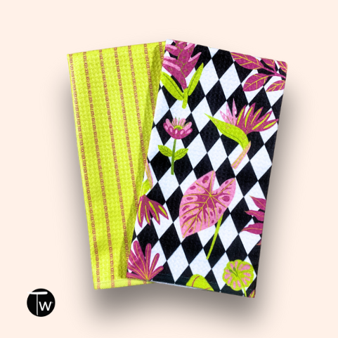 Psychedelic Summer Illusion Set of 2 - Summer Colette, Neon Tropics