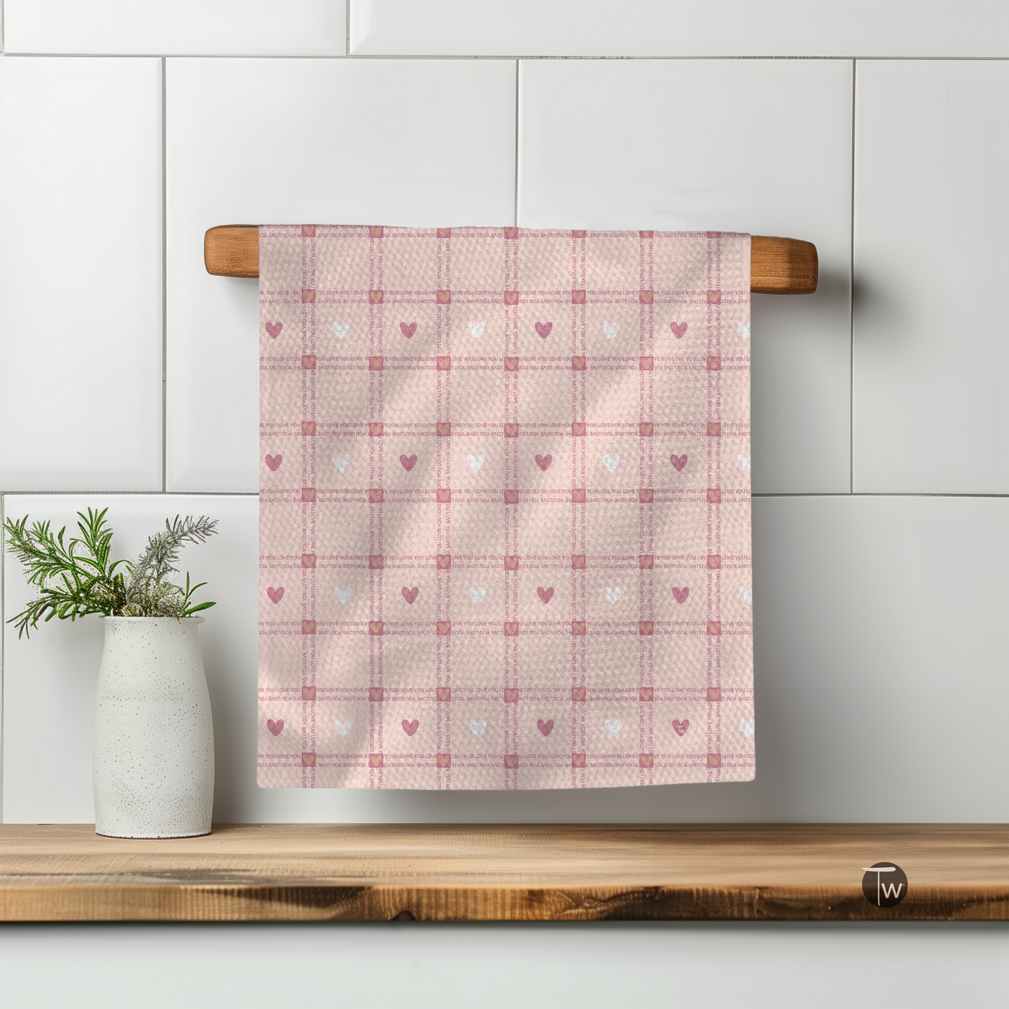 Valentines Plaid Love You | The Perfect Towel