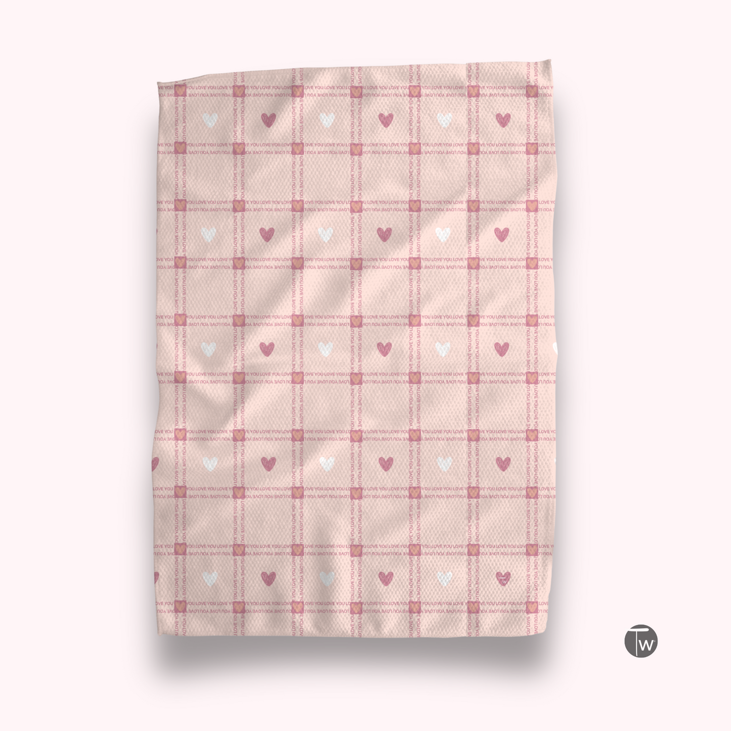 Valentines Plaid Love You | The Perfect Towel