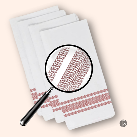 The Fckity Illusion in Red Perfect Cotton Tea Towel set of 4