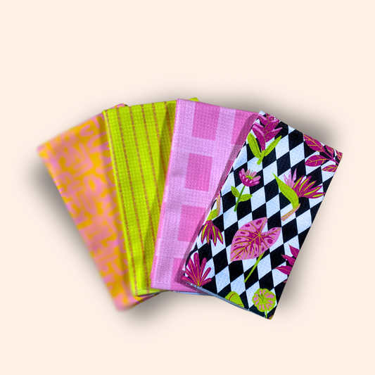 Psychedelic Summer Illusion Set of 4 - Summer SShow, Summer Colette, Neon Tropics, Summer Graffiti