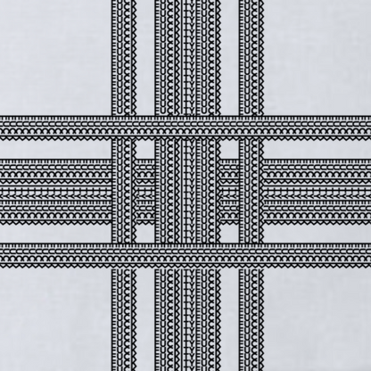 Fckity Stripe Illusion black cotton tea towel featuring a striped pattern in black on a light background.