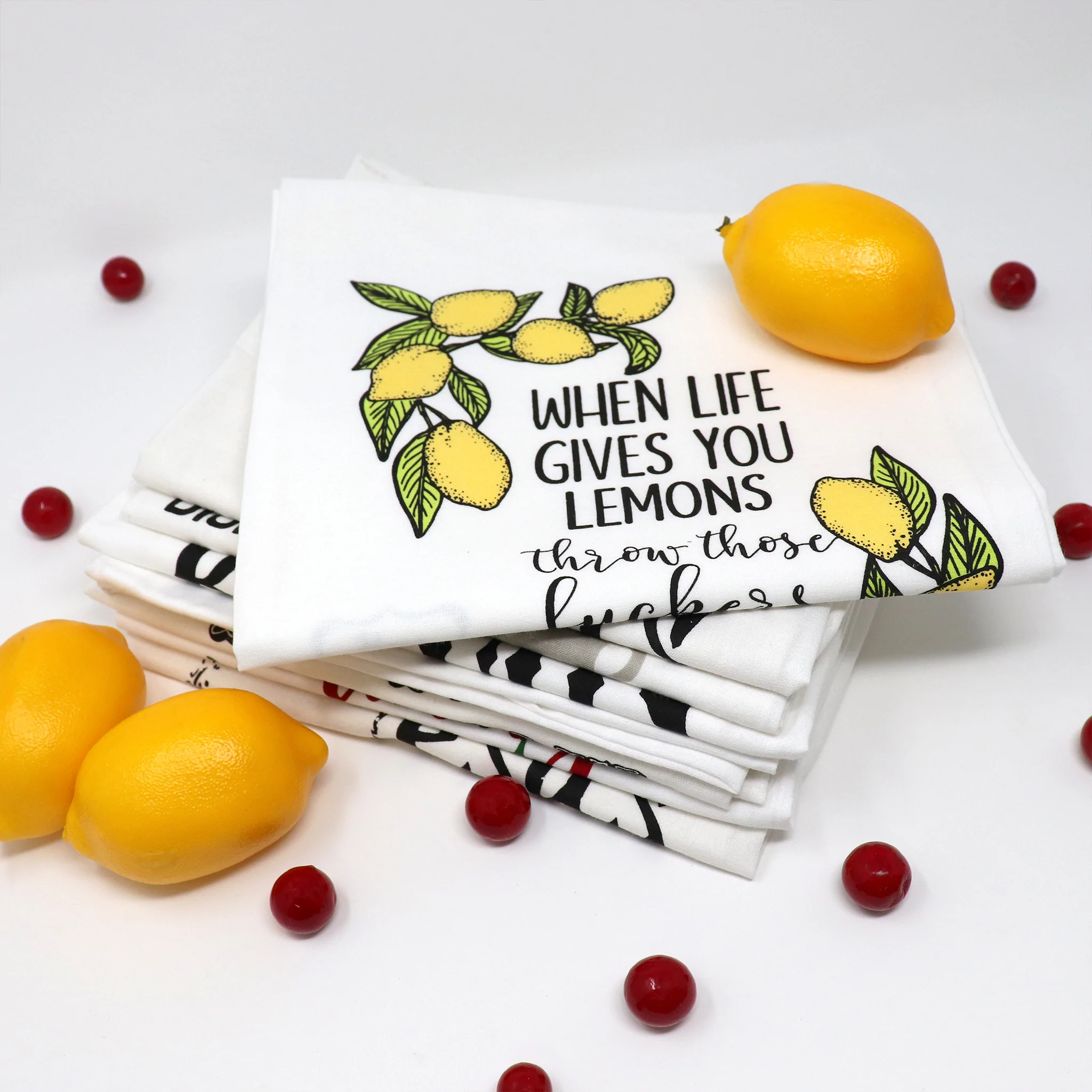 Funny Wholesale Kitchen Towels, Twisted Wares, Throw Lemons