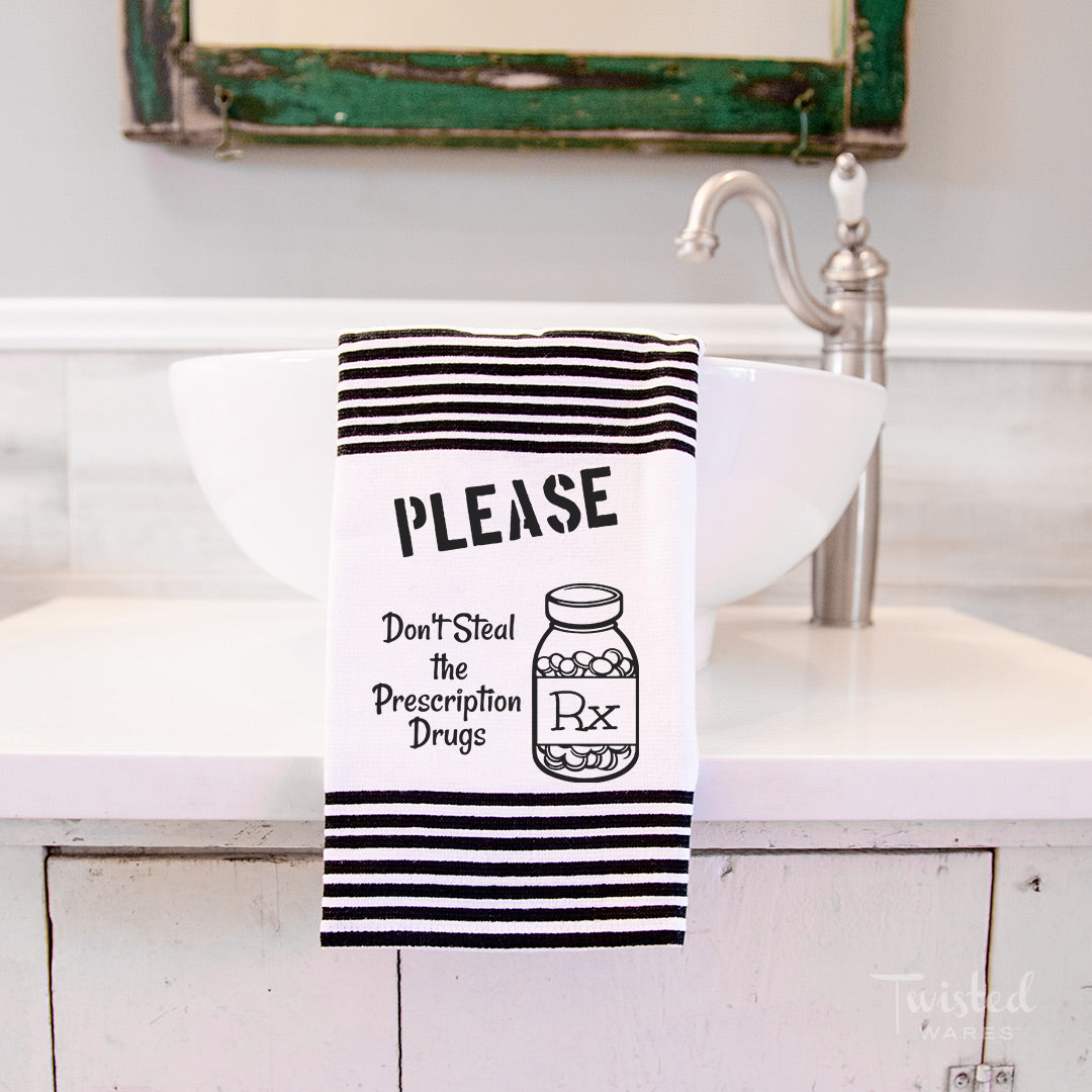 Funny Wholesale Hand Towels, Twisted Wares, Please Don't Steal RX